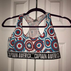 captain america sports bra
